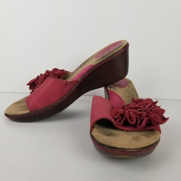 B.o.c. born concepts pink leather slide wedges - Picture 7 of 8